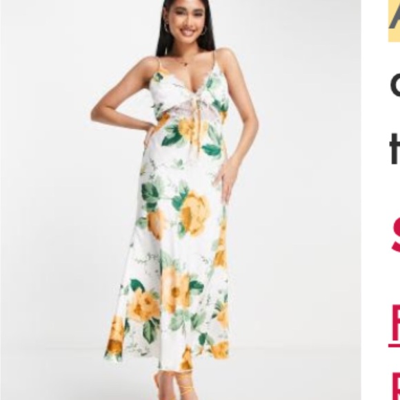 ASOS White and Yellow Floral Maxi Dress - Picture 9 of 9